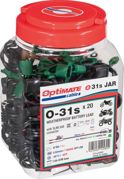 Cord Battery 1/4 Slim Sae X20
