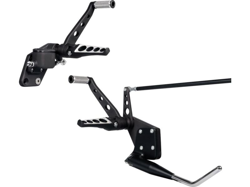 Forward Control Kit for Softail Drilled with side stand Black
