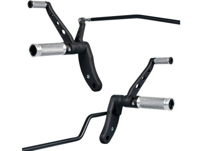 Forward Control Kit for Dyna Base Alu, Standard Forward Black