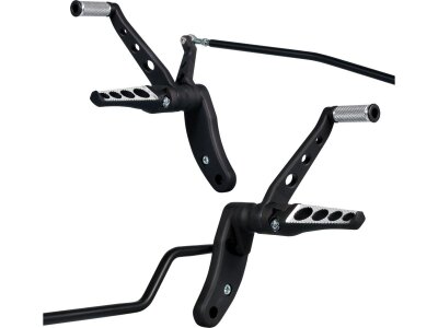 Forward Control Kit for Dyna Drilled, Short Forward (-32 mm) Black