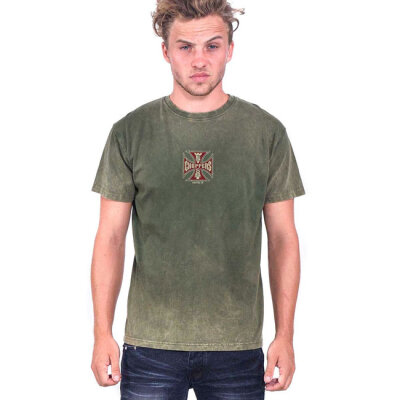 WCC Motorcycle Co. Vintage t-shirt green wash Size 3XL
