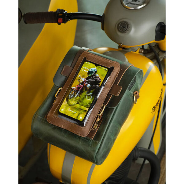 Trip Machine, tank and tail bag. 4.4 liter. Forest Green