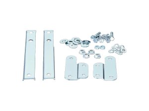 Heavy Duty Windshield Mount Kit Covered forks Chrome