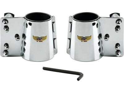 Heavy Duty Windshield Mount Kit Straight forks Chrome