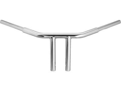 8 Chubby Chopper T-Bar Handlebar Non-Dimpled 3-Hole Chrome 1 1/4" Throttle By Wire Throttle Cables