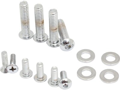 96-up Chrome Hand Control Bolt and Screw Dress-Up Kit Chrome