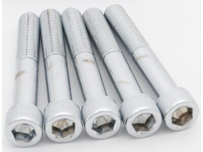 Knurled Allen Head Screw Pack Chrome 7/16"-20 UNF 3"