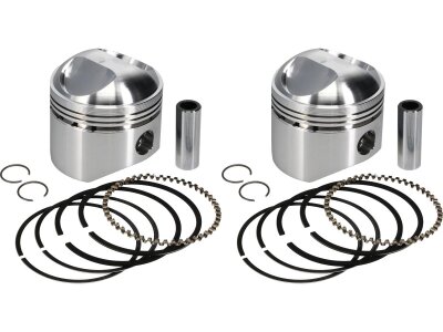 Forged Piston Kit for Shovelhead Engines Stroke 3,968" Bore 3,447" (87,5538 mm ), Large Dome +52,0cc 9:1 +.010 mm 1200 ccm (74 cui)