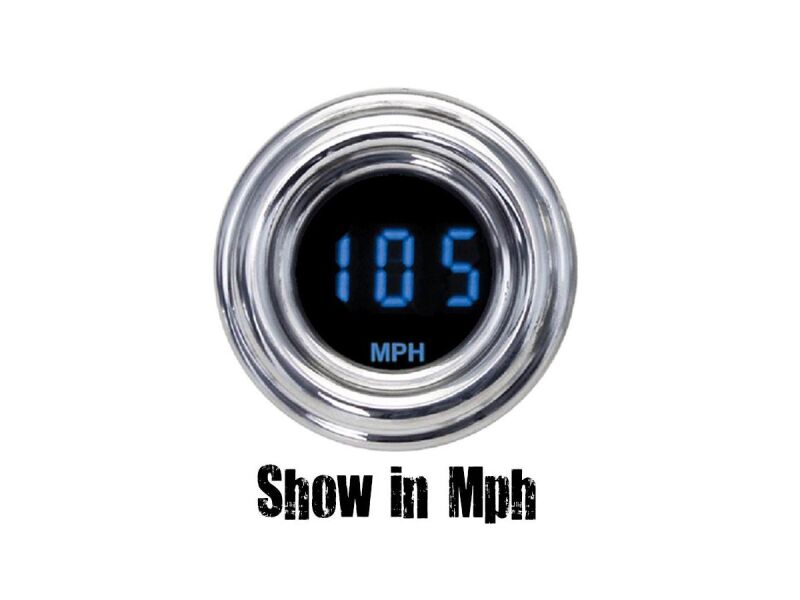Mini Speedometer Scale: km/h; Scale Color: black Chrome 48.26 mm