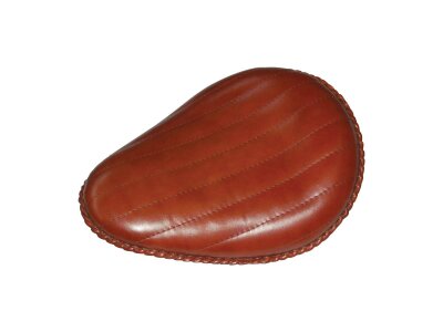 13" Bad Ass Vertical Solo Seat Brown Leather