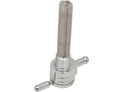 3/8" NPT Fuel Valve Straight Outlet Chrome