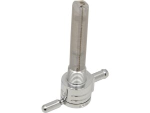 3/8" NPT Fuel Valve Straight Outlet Chrome