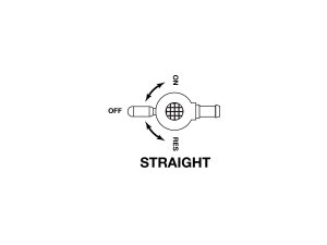 3/8" NPT Fuel Valve Straight Outlet Chrome