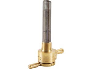 3/8" NPT Fuel Valve Down Facing Outlet Brass Polished