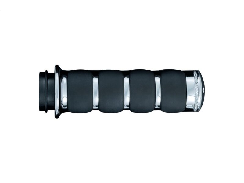 Premium ISO Grips With throttle assist lever Chrome 1" Throttle By Wire