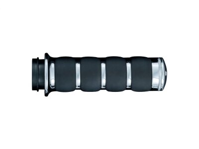 Premium ISO Grips With throttle assist lever Chrome 1" Throttle By Wire