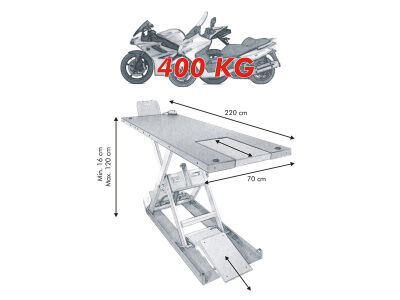 EH 400 Motorcycle Lift Blue