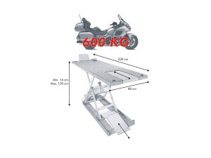 EH 600 Motorcycle Lift Red