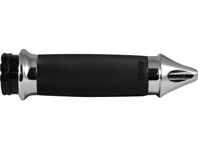 Custom Contour Spike Grips Chrome 1" Throttle By Wire