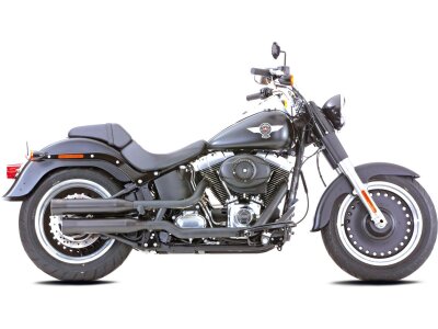 Double Groove Slip-On Mufflers Black Satin