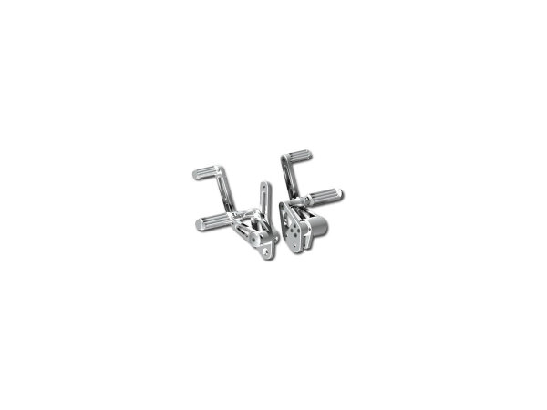 Forward Control Kit Stock lenght, with O-Ring Pegs Polished