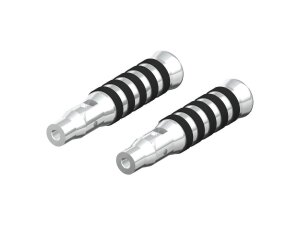 O-Ring Passenger Pegs with Folding Pivots Aluminium Polished