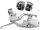 Sportster 04-06 Handlebar Control Kit Chrome 9/16" Cable Clutch Dual Disc