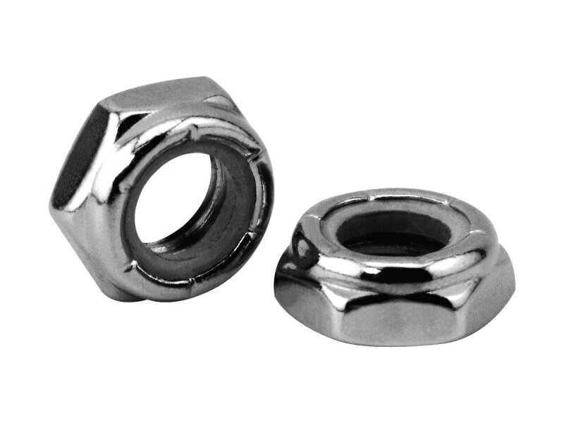 Thin Nylon Insert Hex Nut Pack Chrome Hex head 1/2"-13 UNC