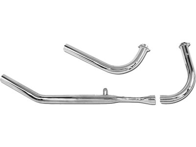 3-Piece Upsweep 48-69 Big Twin with STD Heads Headers Chrome 1,75"