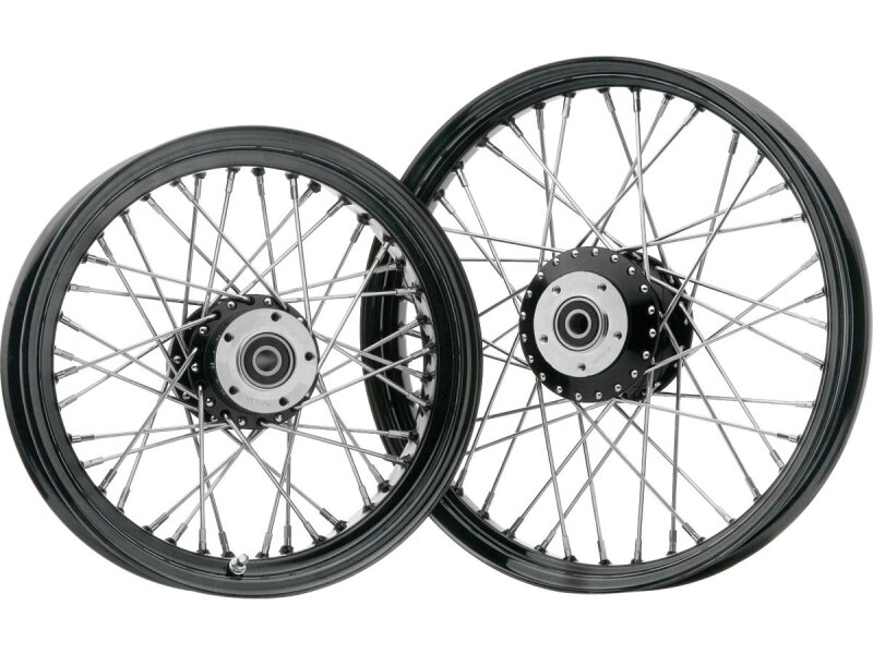 40 SPOKE WHEEL 16X3.50 BLACK 3/4 Wheels