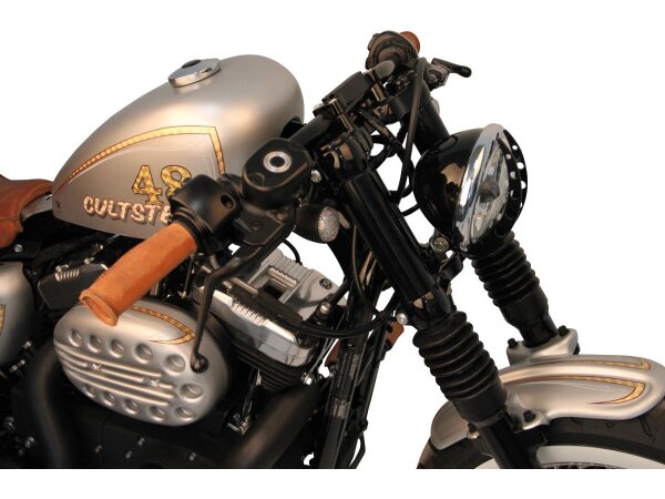 End Cap Fork Cover Fork Cap Plain Black Powder Coated