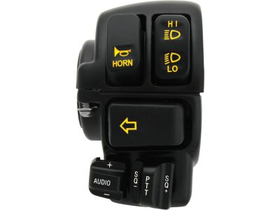 96-up Backlit Hand Control Switch and Housing Kit With Audio and Cruise Control Black