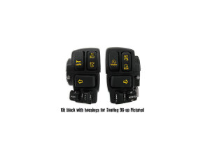 96-up Backlit Hand Control Switch and Housing Kit Black