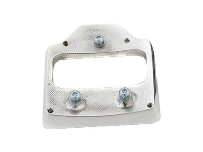 Mid-Mount License Plate Base Plate Adapter Aluminium Polished