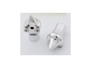 Down and Inside License Plate Turn Signal Bracket Aluminium Polished