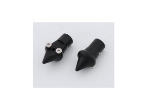 Down and Inside License Plate Turn Signal Bracket Flat Black