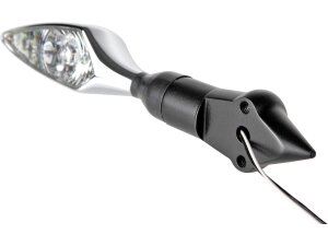 Down and Inside License Plate Turn Signal Bracket Flat Black