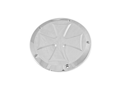 Iron Cross Derby Cover 3-hole Aluminium Polished