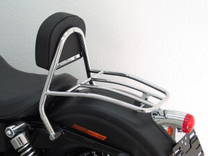 Driver Sissy Bar with Pad and Rack Chrome