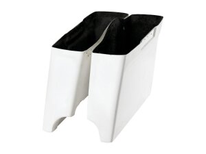 Extended Saddlebag With exhaust cutout White Rear Left