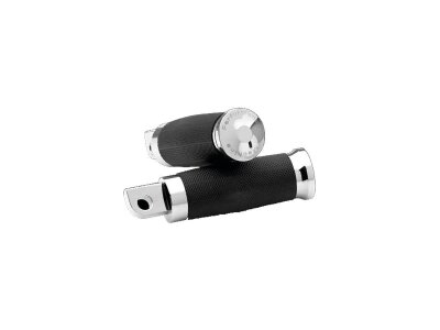 Contour Rubber Wrapped Footpegs Chrome