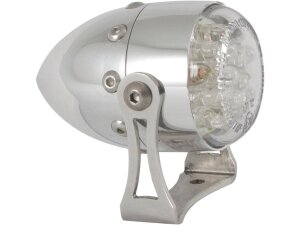 Retro LED Taillight Aluminium Polished Clear LED