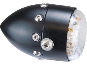 Retro LED Taillight Black Satin Black Satin Clear LED