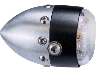 Retro LED Taillight Black Satin Aluminium Satin Clear LED