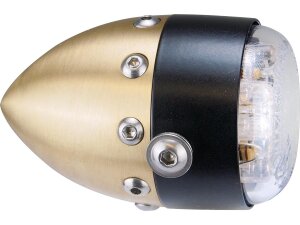 Retro LED Taillight Black Satin Brass Satin Clear LED