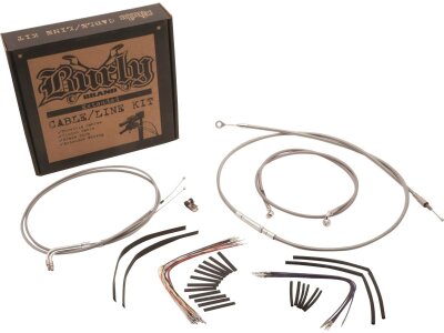 14" Gorilla Bar Cable Kit Stainless Steel Clear Coated Non-ABS