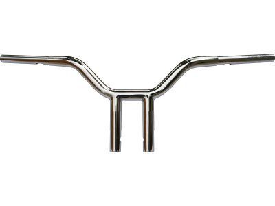 10 Chubby MX Street Fighter Handlebar Non-Dimpled 3-Hole Chrome 1 1/4" Throttle By Wire Throttle Cables
