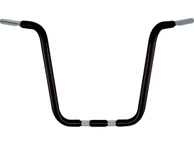 16 Chubby Classic Ape Hanger Handlebar for Springer Non-Dimpled 3-Hole Black Powder Coated 1 1/4" Throttle By Wire Throttle Cables