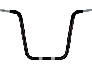 16 Chubby Classic Ape Hanger Handlebar for Springer Non-Dimpled 3-Hole Black Powder Coated 1 1/4" Throttle By Wire Throttle Cables