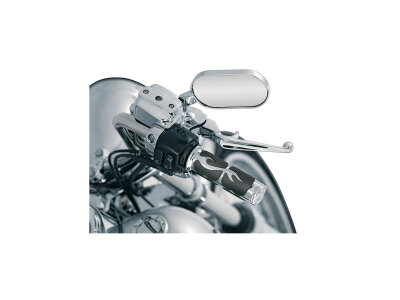 ISO-Flame Grips Chrome 1" Throttle By Wire